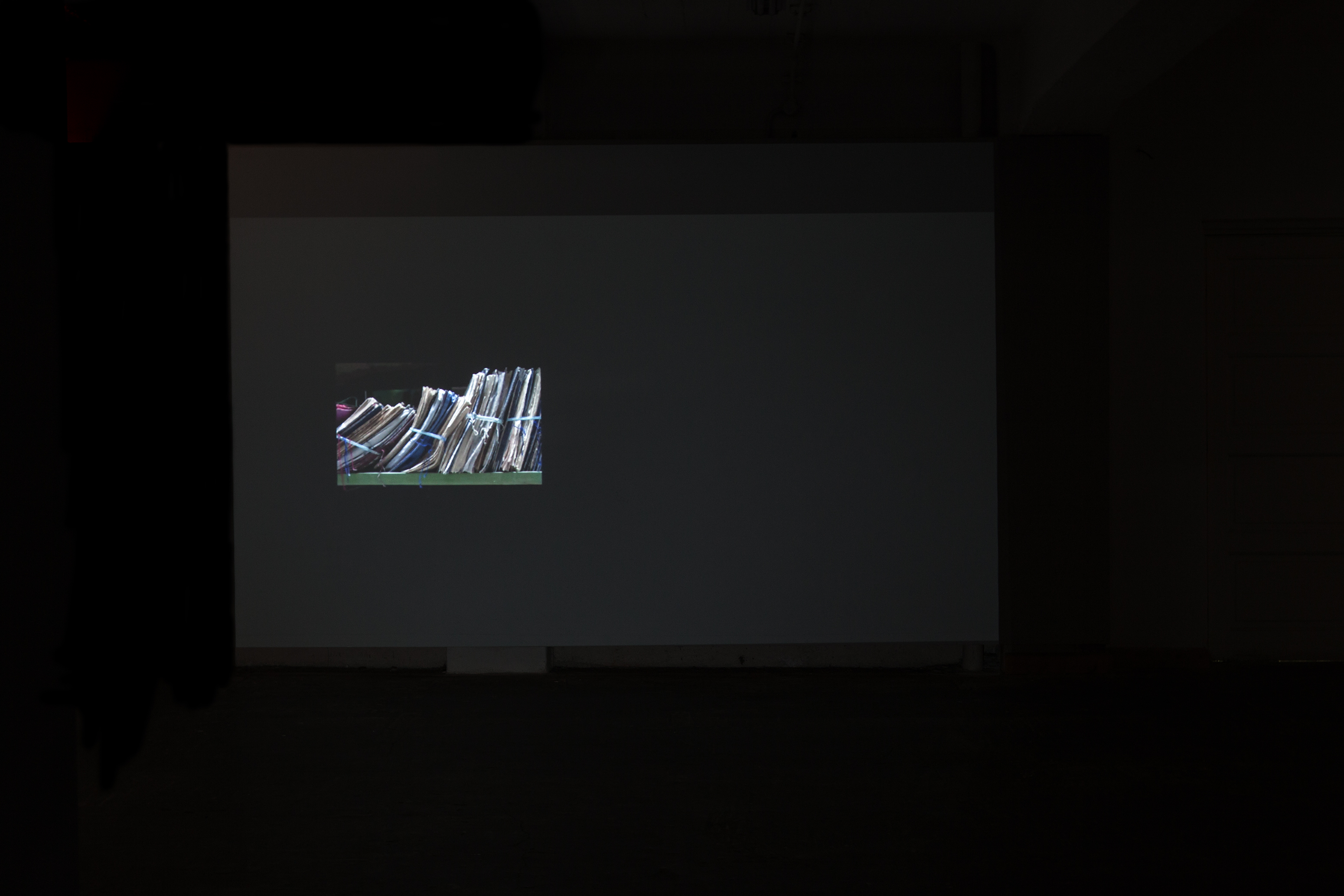 Installation view, Memorizing, loop projection, 6 images